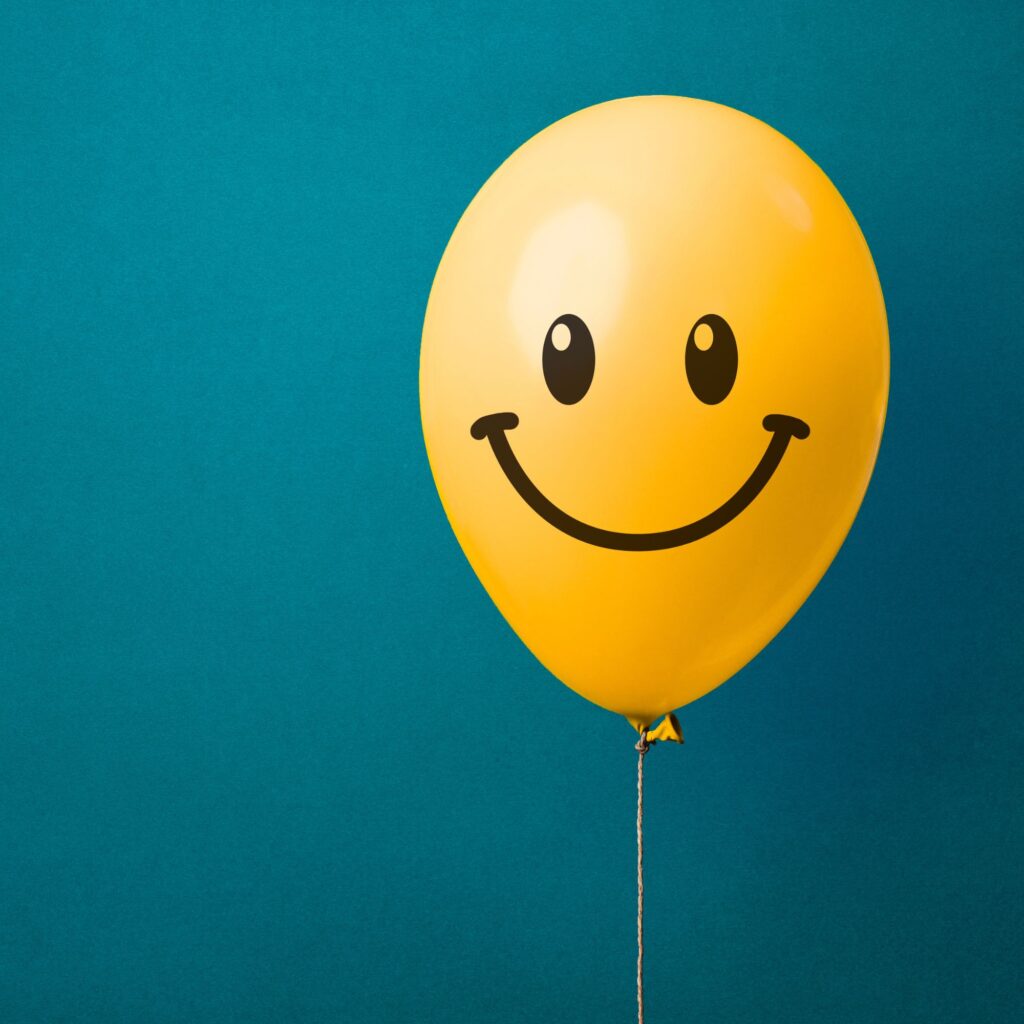 balloon with smiling face